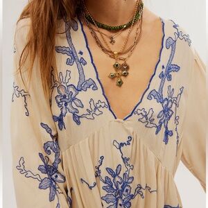 Estella Embroidered Mini Dress